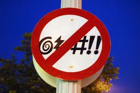 No Cussing Sign