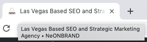 SEO Oversight: Title Tag showing in Browser Tab